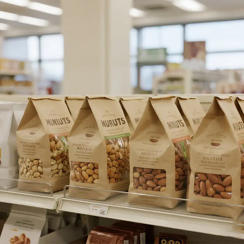 Coffee Beans in Resealable Plastic Pouch with Custom Print